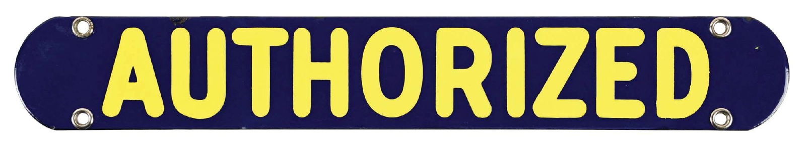 AUTHORIZED PORCELAIN SIGN.DSP. C.