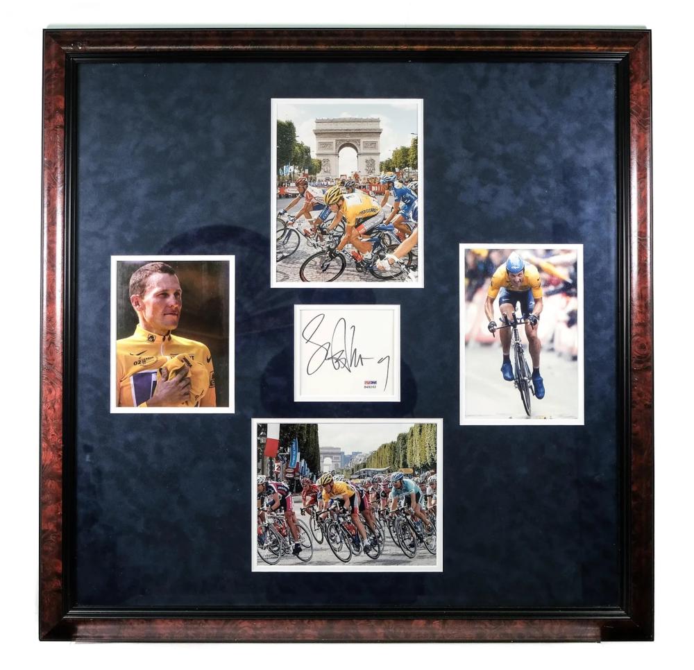 AUTOGRAPHED LANCE ARMSTRONG TOUR DE