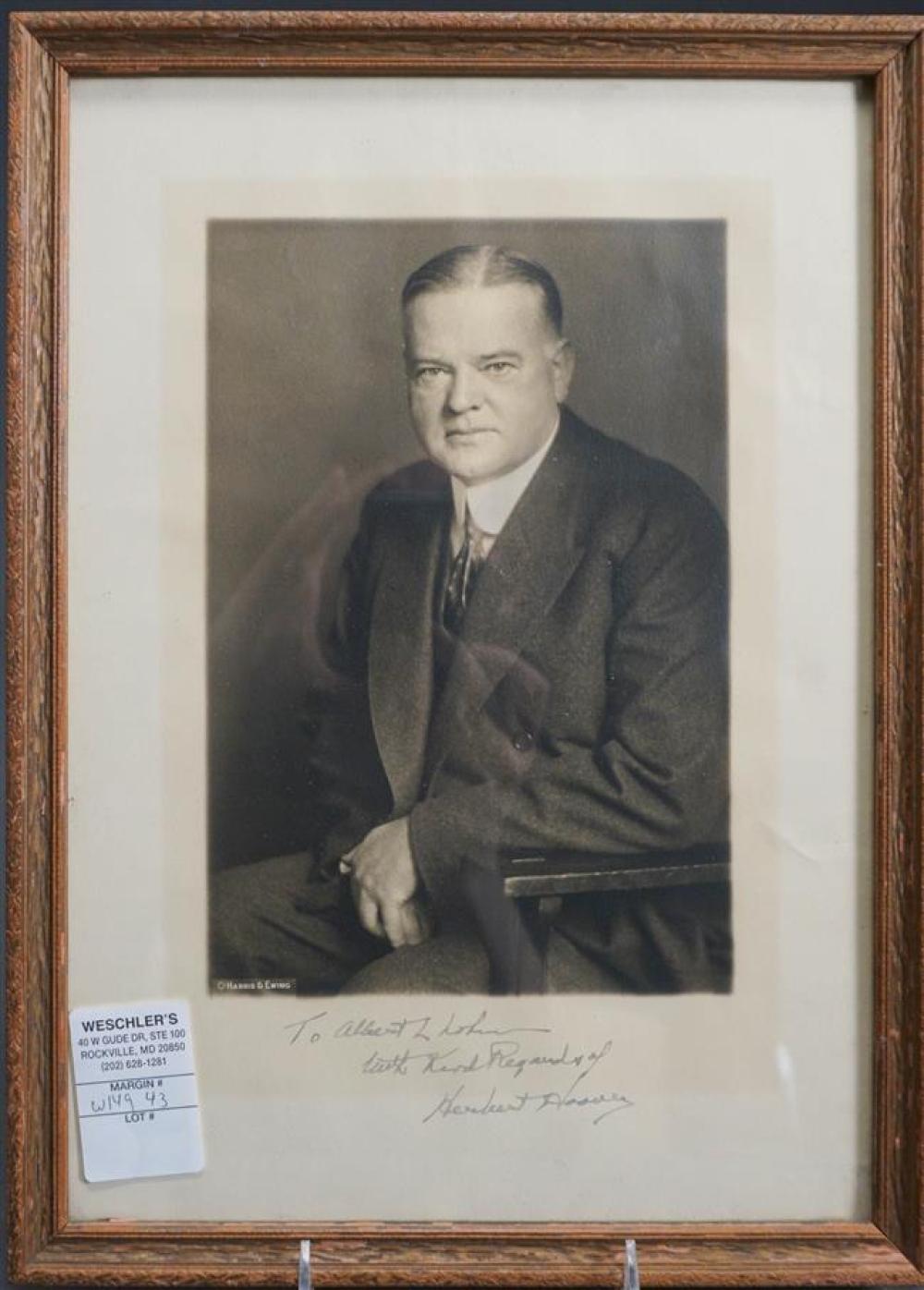 AUTOGRAPHED PHOTOGRAPH OF HERBERT
