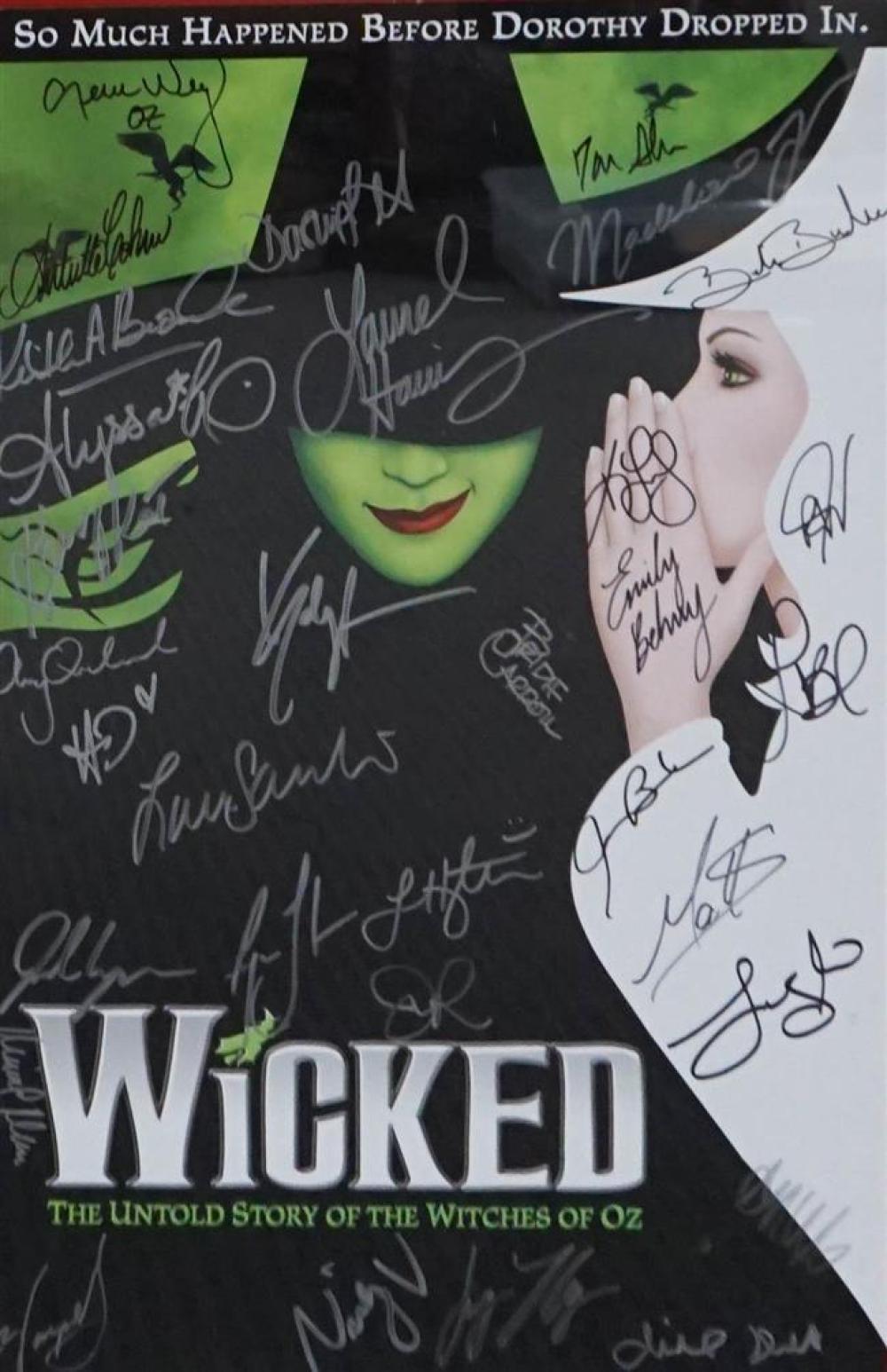 AUTOGRAPHED 'WICKED' POSTER,