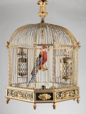 AUTOMATON BIRDCAGE CLOCK, "BOU