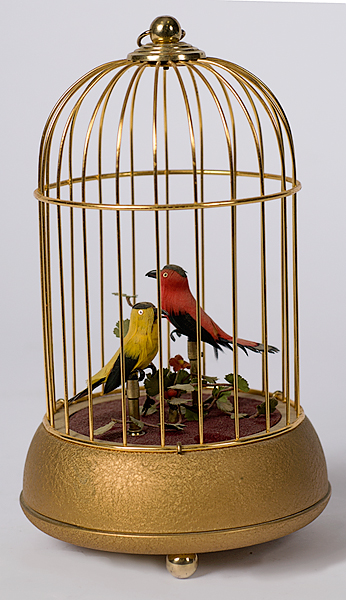 Automaton Birds in Cage 20th