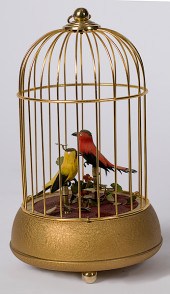 Automaton Birds in Cage 20th c