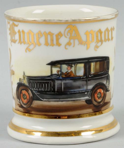 Automobile Shaving Mug.  Gilt