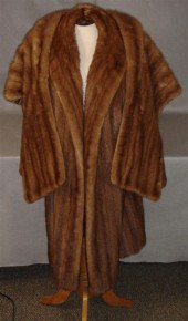 Autumn haze mink coat and stol
