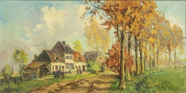 AUTUMN LANDSCAPE OIL PAINTING