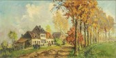 AUTUMN LANDSCAPE OIL PAINTING