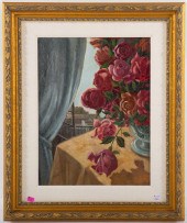 AVCVATO. FLORAL STILL LIFE, OI