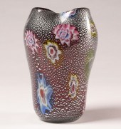 AVEM Murrine glass vase. Deep