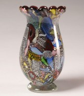 AVEM Murrine glass vase. Deep