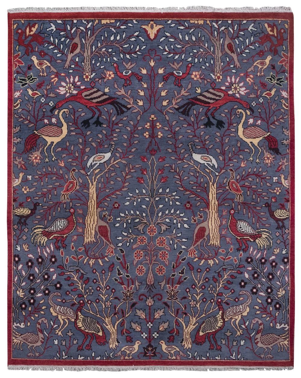 AVIARY GARDEN DESIGN RUG: 7'10" X