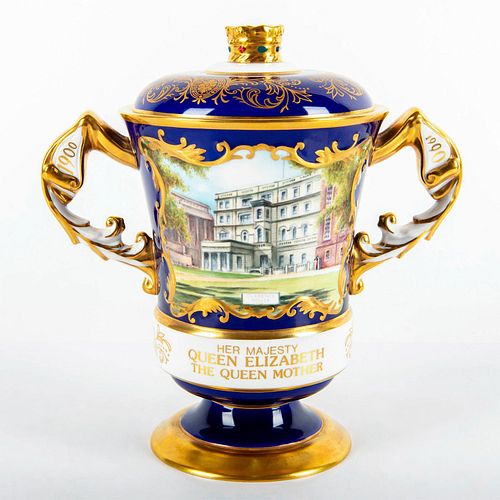 AYNSLEY CHINA LIDDED VASE, QUEEN