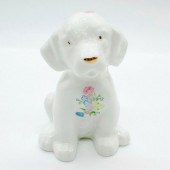 AYNSLEY FIGURINE, PUPPYWhite g
