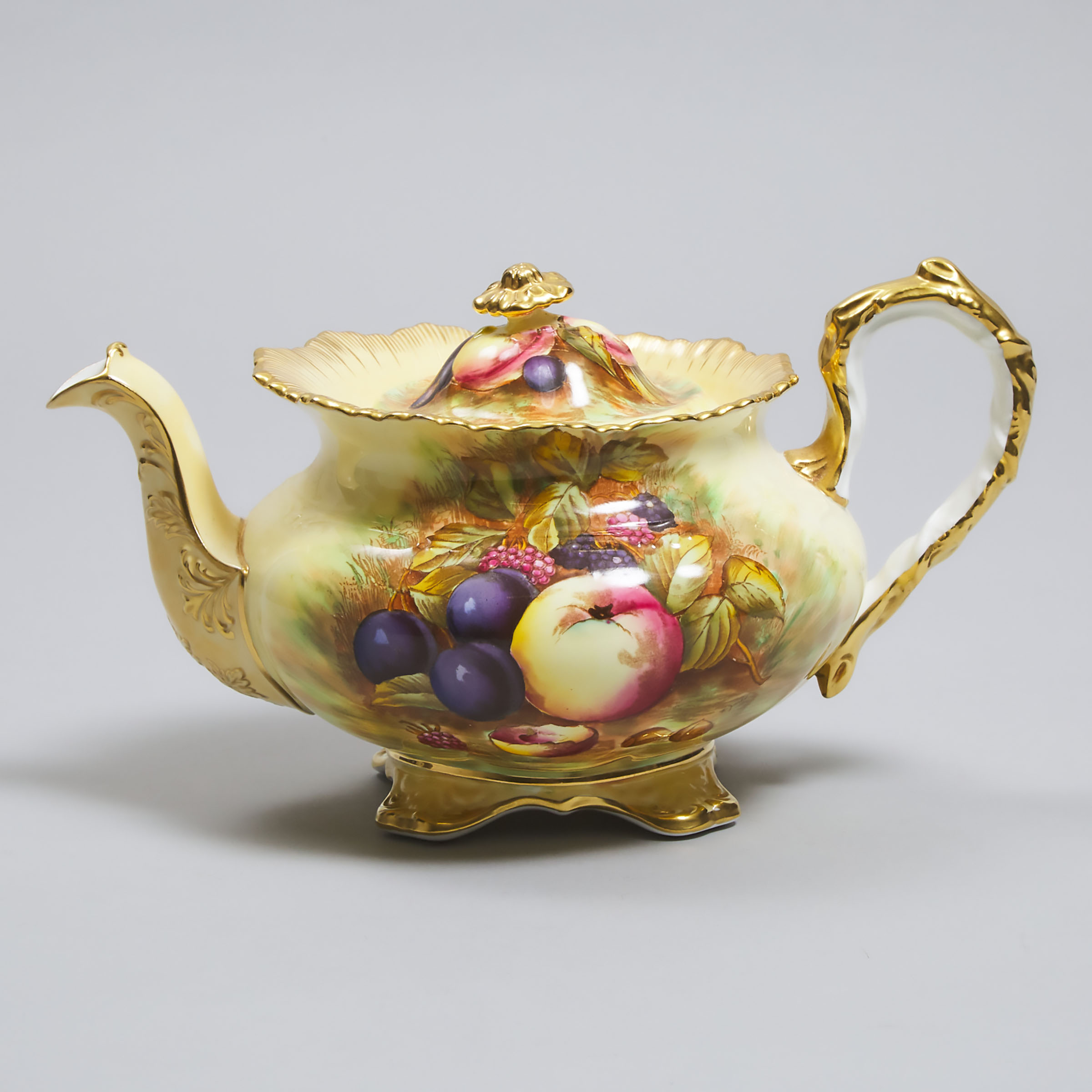 Aynsley 'Orchard Gold' Teapot, D.