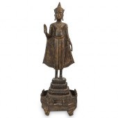 AYUTTHAYA GOLD GILT BRONZE CRO