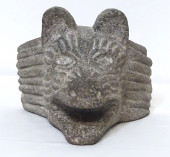 AZTEC STONE CARVED COYOTE/WOLF