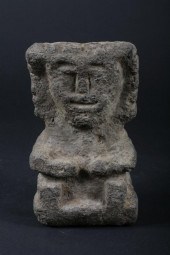 AZTEC STONE FEMALE FIGURE OF C