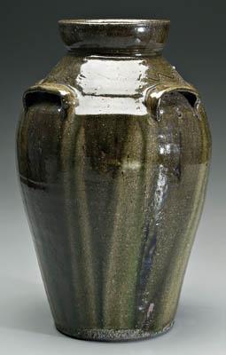 B. B. Craig stoneware churn, wavy