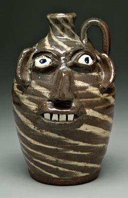 B. B. Craig stoneware face jug,