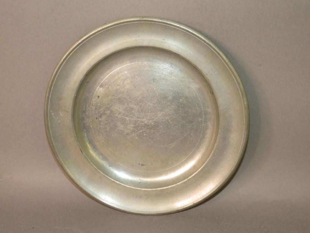 B. BARNES PEWTER PLATEca. 1815;