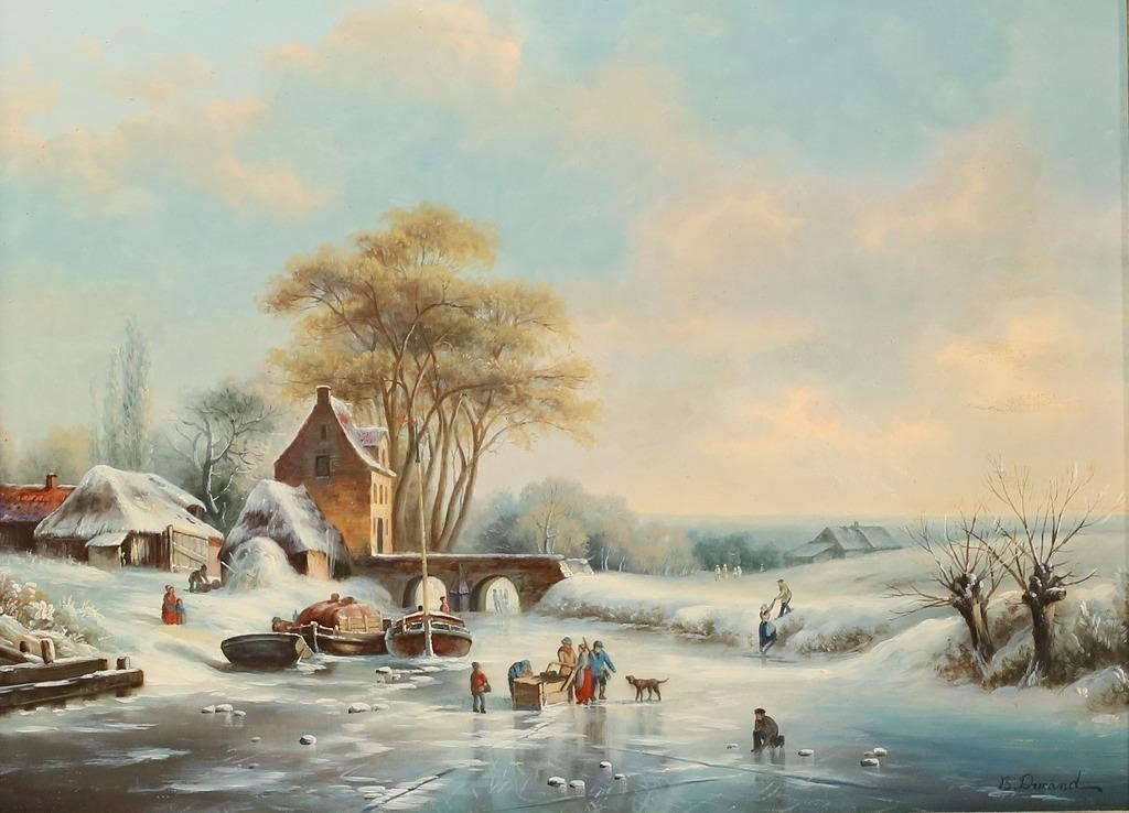 B. DURAND OIL ON WOOD PANEL TILBURG