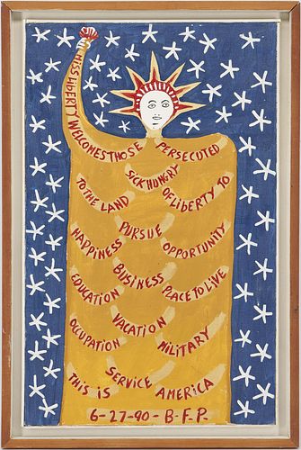 B. F. PERKINS O/C FOLK ART