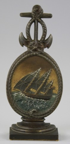 B & H CLIPPER SHIP IN ROPE DOORSTOP
