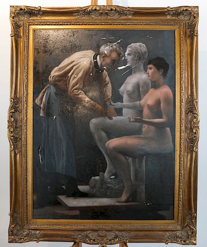 B. LEON: ARTIST AND NUDE MODEL -