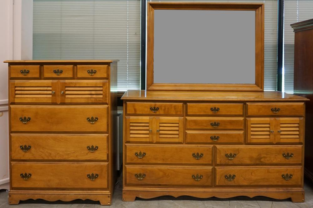 B. P. JOHN MAPLE TRIPLE DRESSER