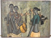 B. PRABHA WOMEN FIGURE PAINTIN