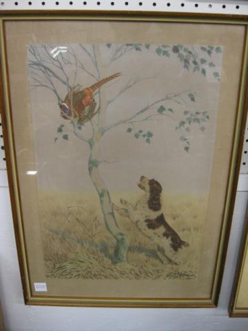 B. Riab Print spaniel with pheasant