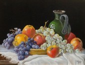 B. RYON, STILL LIFE OF FRUIT,