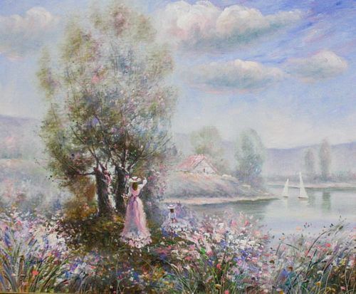 B. SCHISSLER IMPRESSIONIST OIL ON