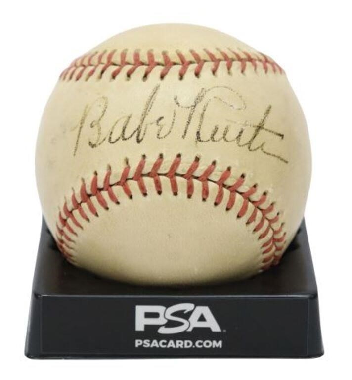 BABE RUTH SIGNED BASEBALL MID