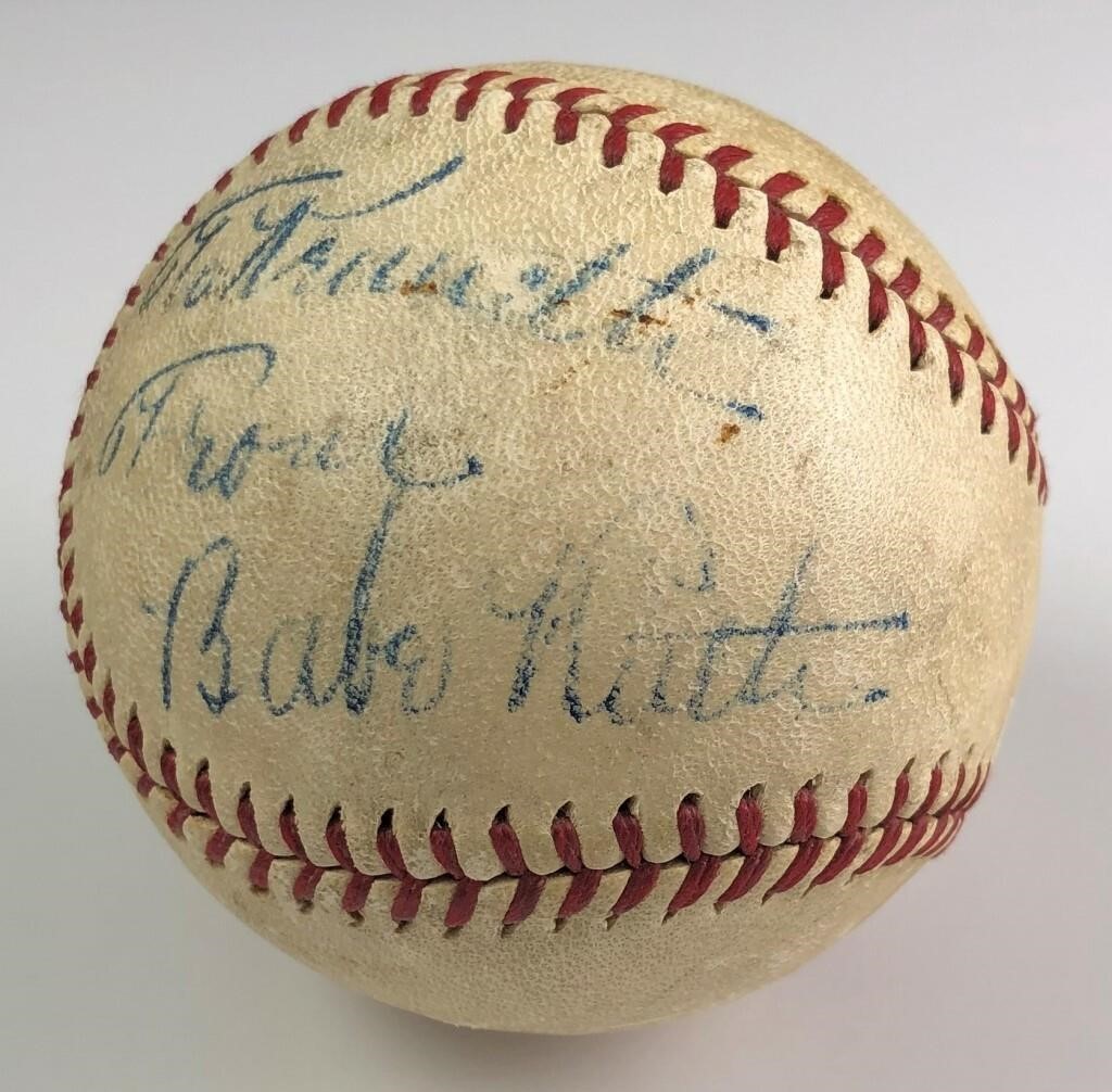 BABE RUTH SIGNED BASEBALL