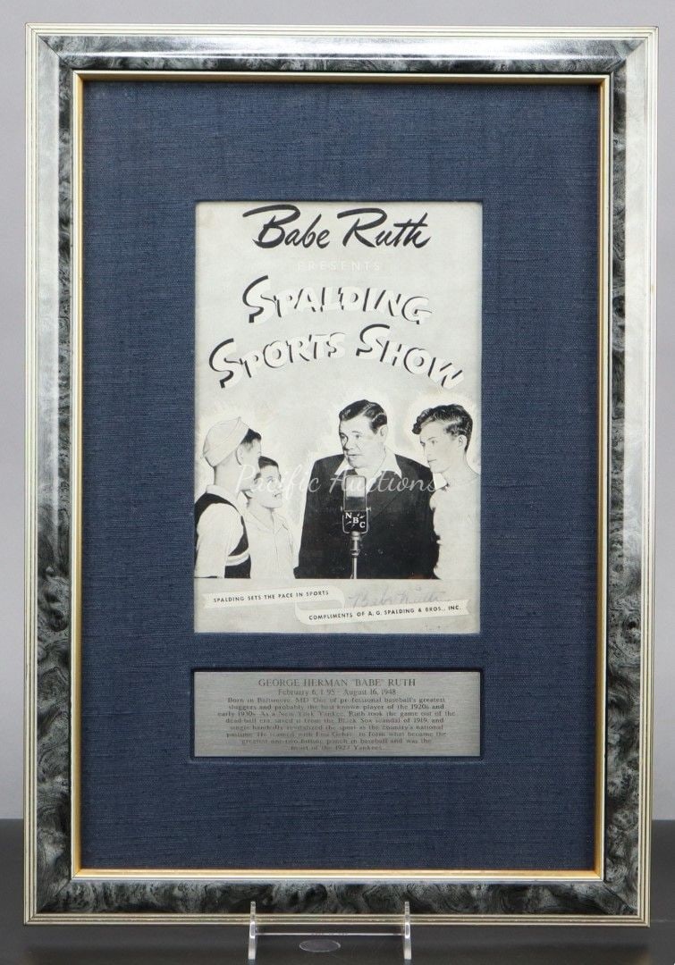 BABE RUTH SIGNED SPALDING SPORTS