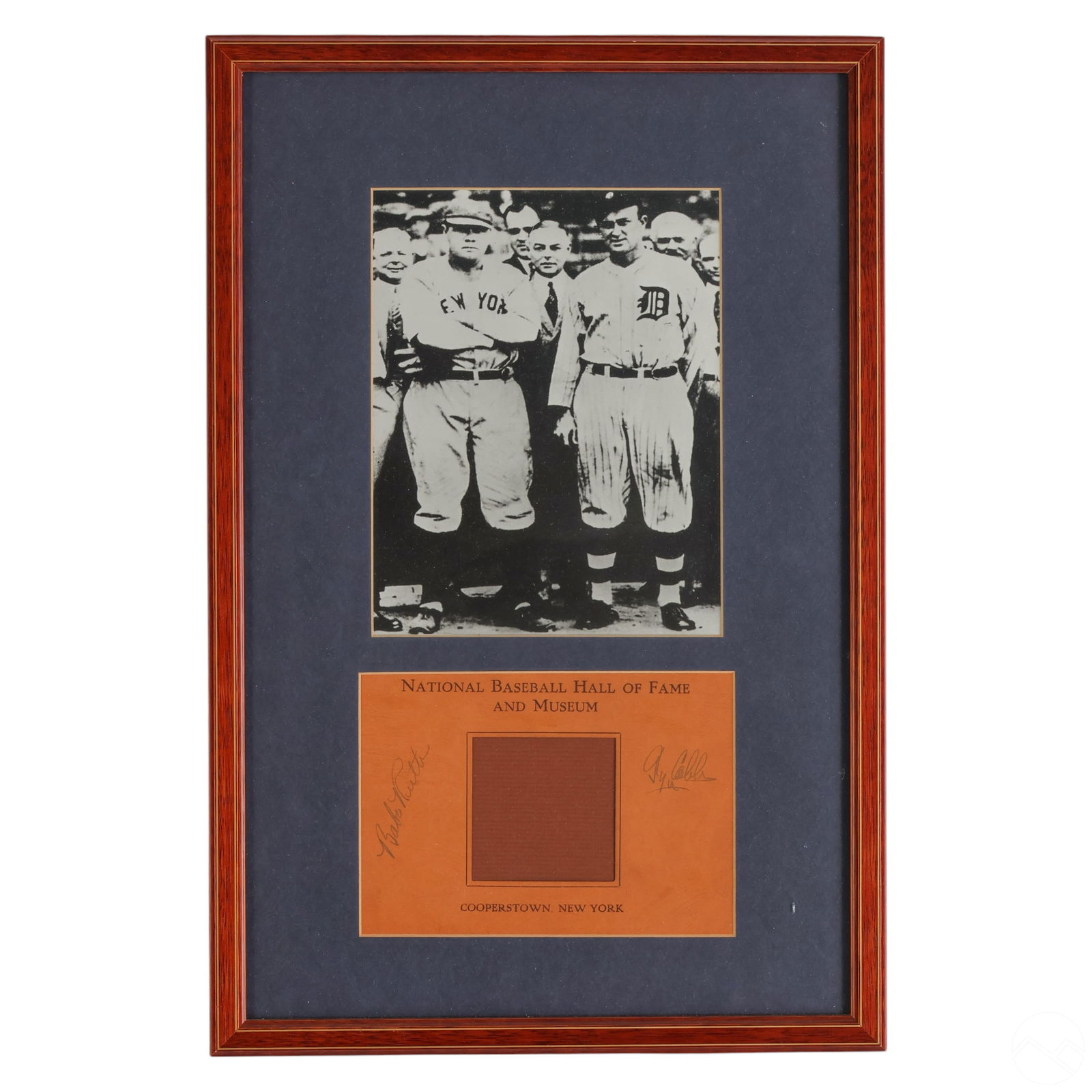 BABE RUTH & TY COBB B&W BASEBALL