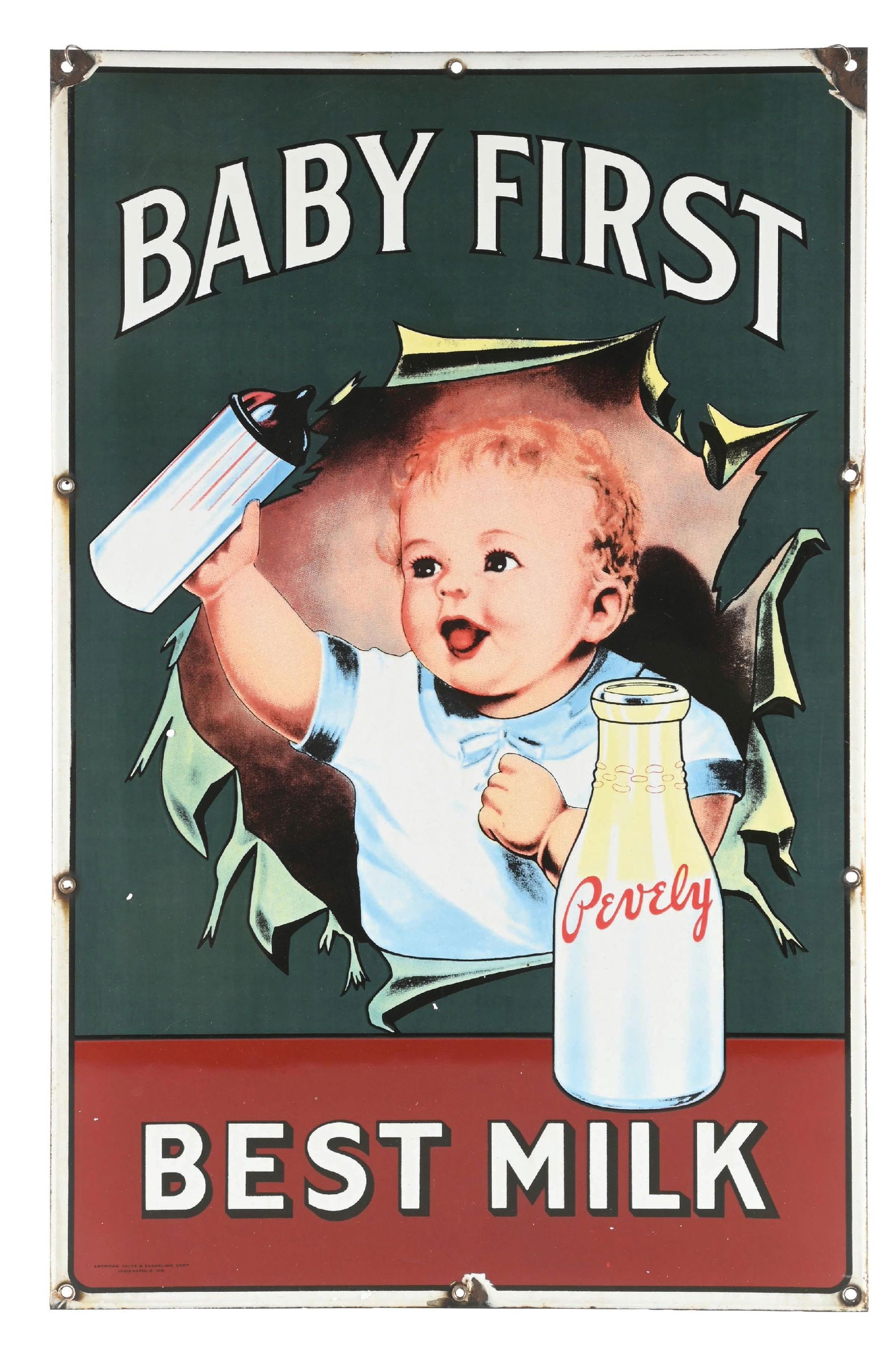 BABY FIRST BEST MILK SIGN W/ BABY &