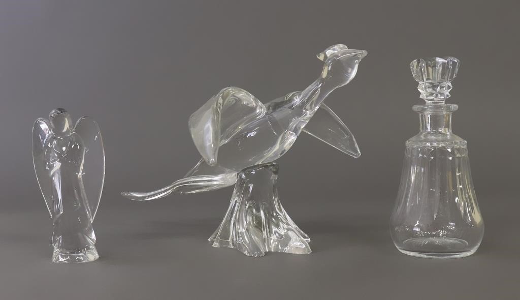 Baccarat angel, 6"h, a bottle,
