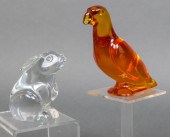 BACCARAT CLEAR & AMBER CRYSTAL