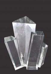 BACCARAT COLORLESS GLASS ABSTR