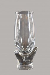 BACCARAT COLORLESS GLASS VASEM