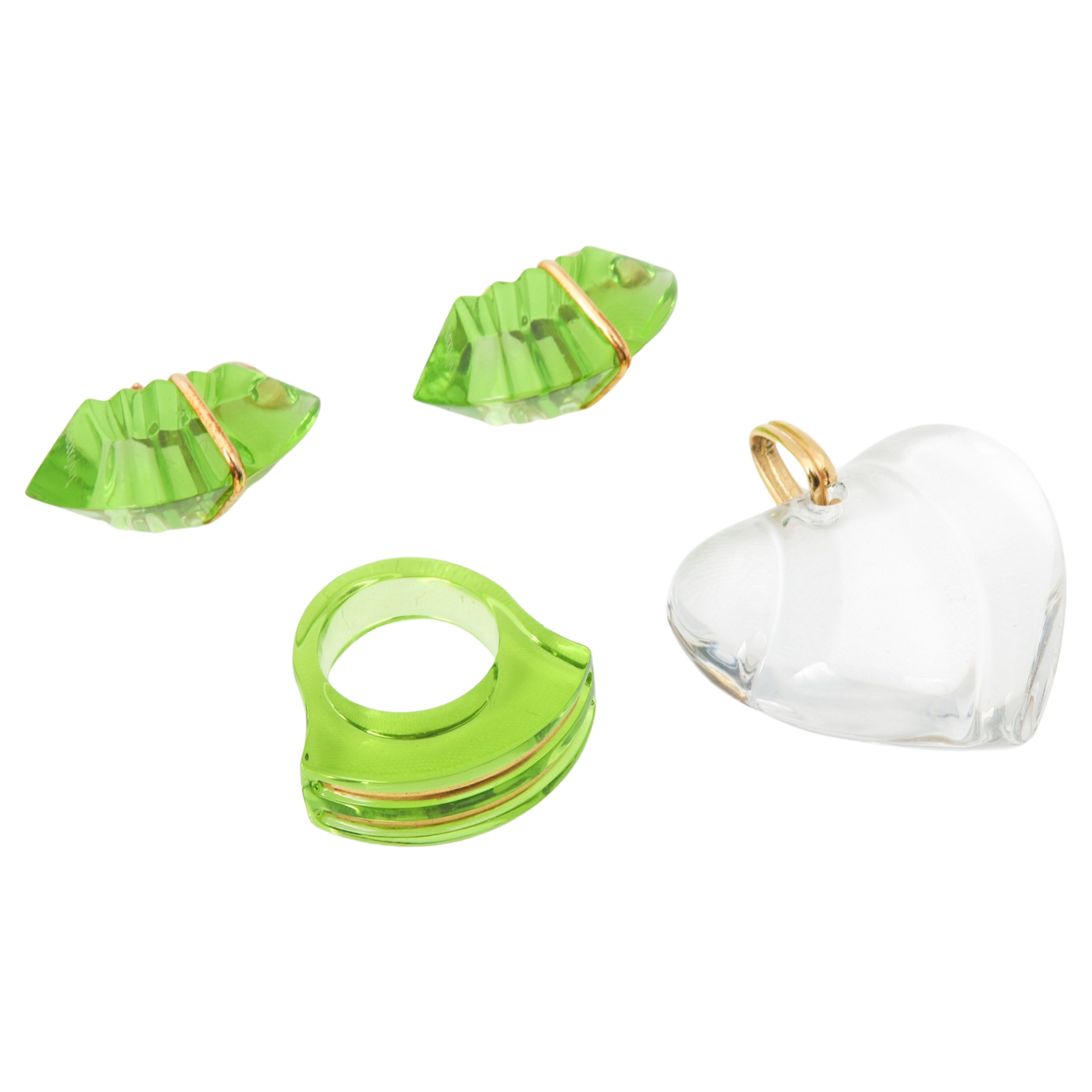 Baccarat crystal and 18K jewelry