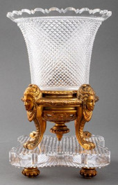 BACCARAT CRYSTAL AND GILT BRON