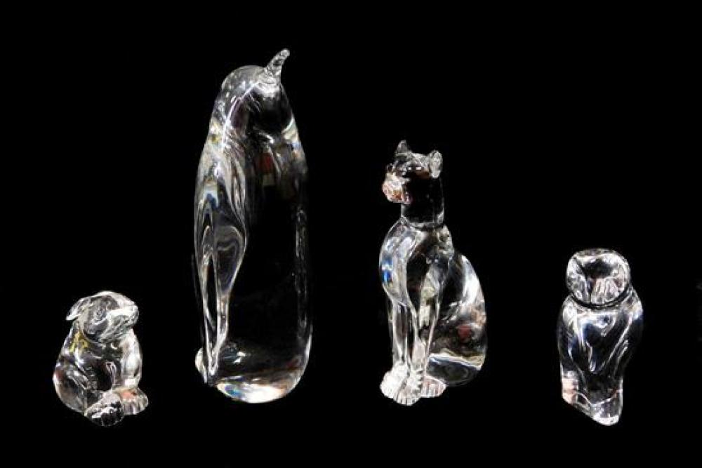 BACCARAT CRYSTAL ANIMAL FIGURES,