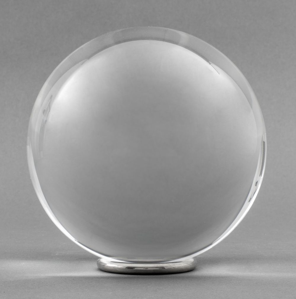 BACCARAT CRYSTAL BALL ON STAND