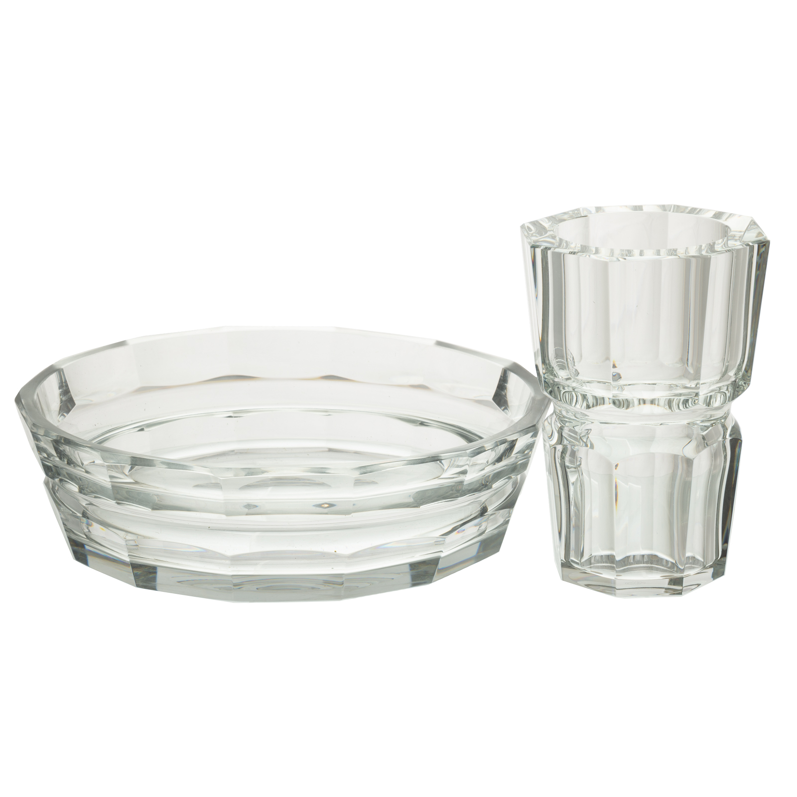 BACCARAT CRYSTAL BOWL & VASE 20th