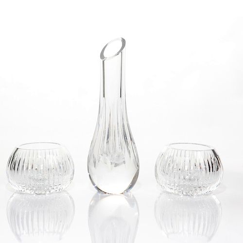 BACCARAT CRYSTAL BUD VASE, 2