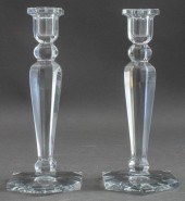 BACCARAT CRYSTAL CANDLESTICKS,
