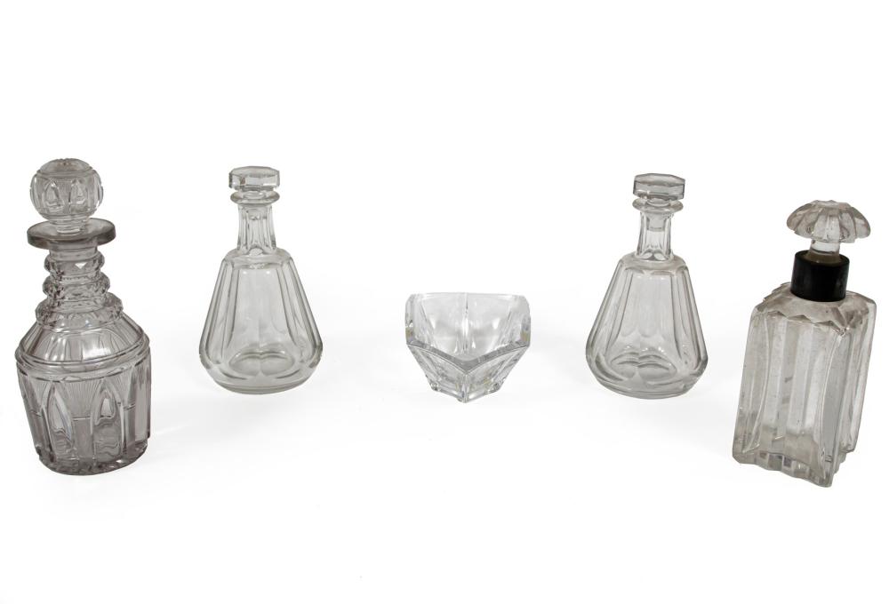 BACCARAT CRYSTAL DECANTERS AND A